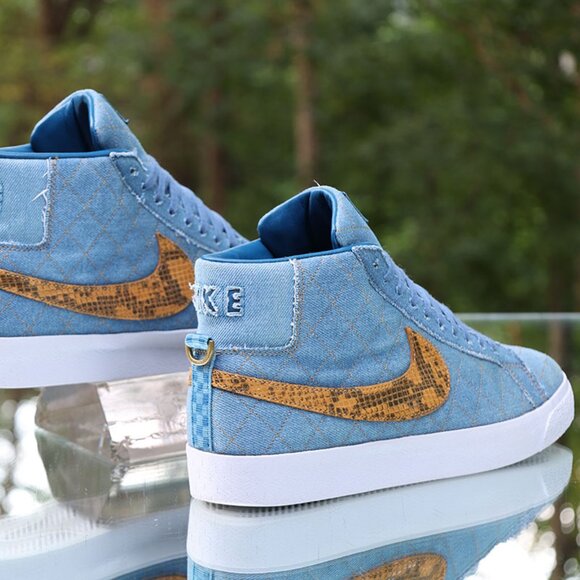 Nike Supreme x SB Zoom Blazer Mid Denim Blue - Picture 12 of 14